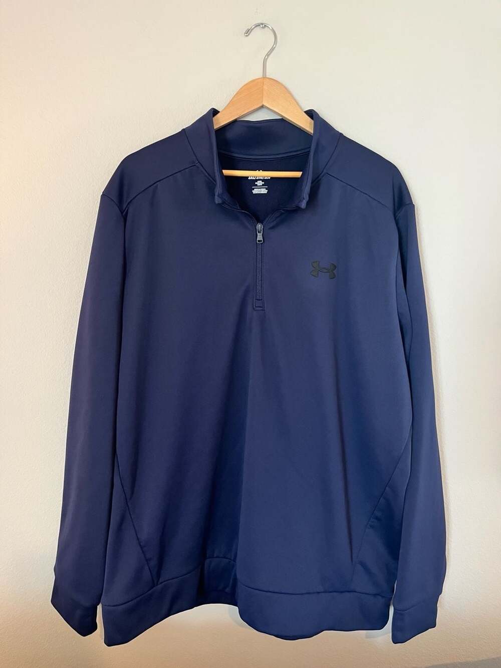 Under Armour, Men's Fleece 1/4 Zip Pullover, Navy Blue, Athletic, 3XL